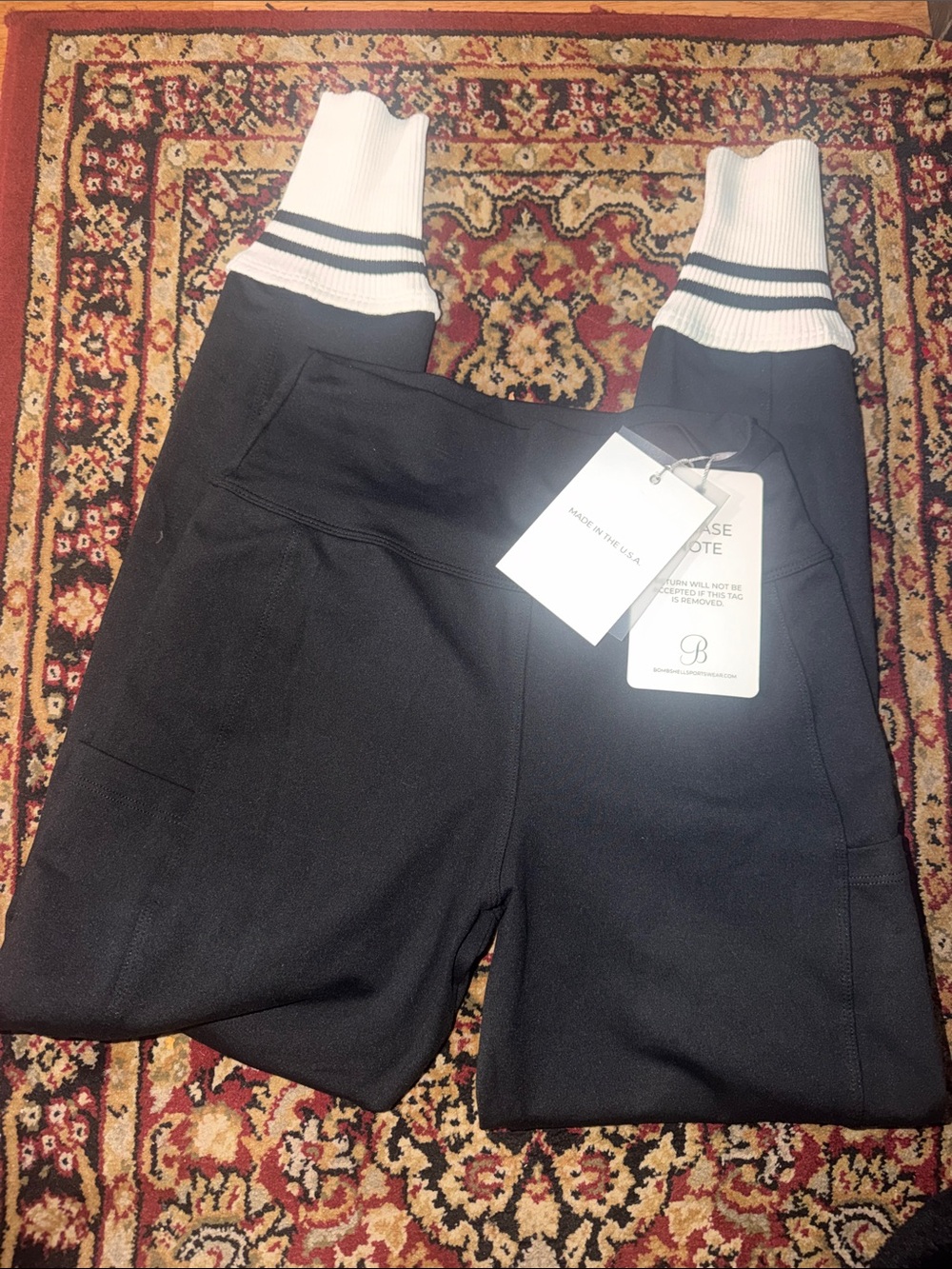 Bombshell sportswear size L with White Ribbed Cuffs
